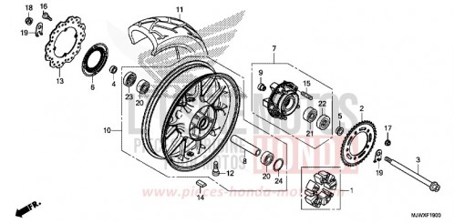 REAR WHEEL CB500XAJ de 2018